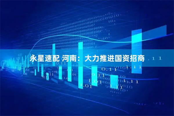 永星速配 河南:大力推进国资招商